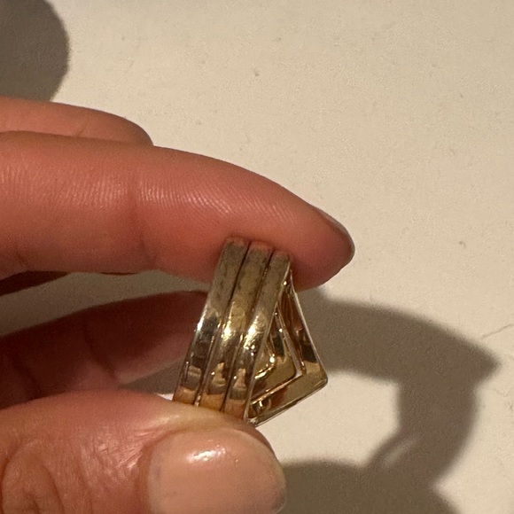 Rebecca Minkoff Chevron stacking rings gold plated - Picture 6 of 7